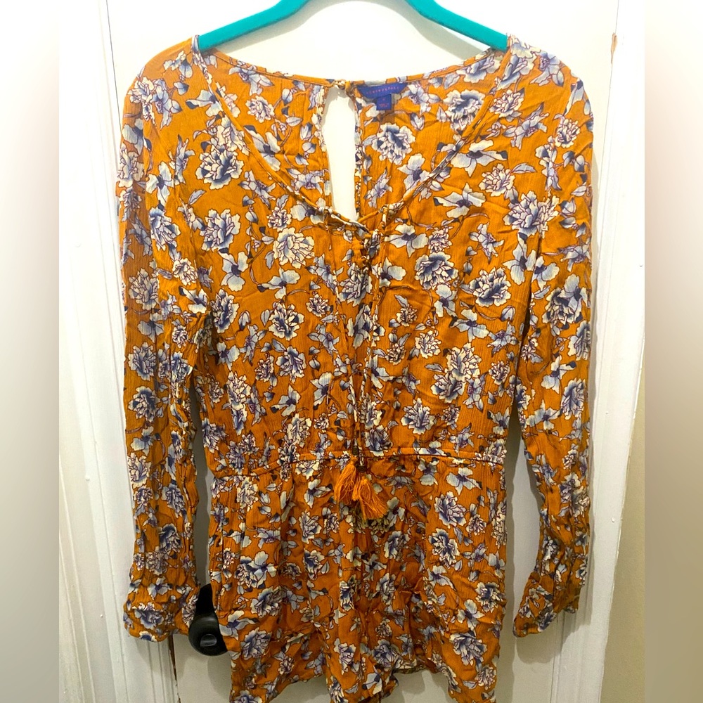 Aeropostale Long Sleeve Romper with Pockets